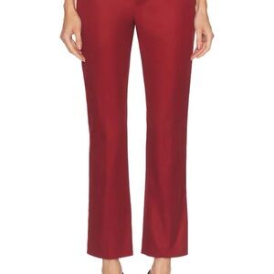 Saint Laurent Bootcut Pant in Rouge Fonce - Red sz 36